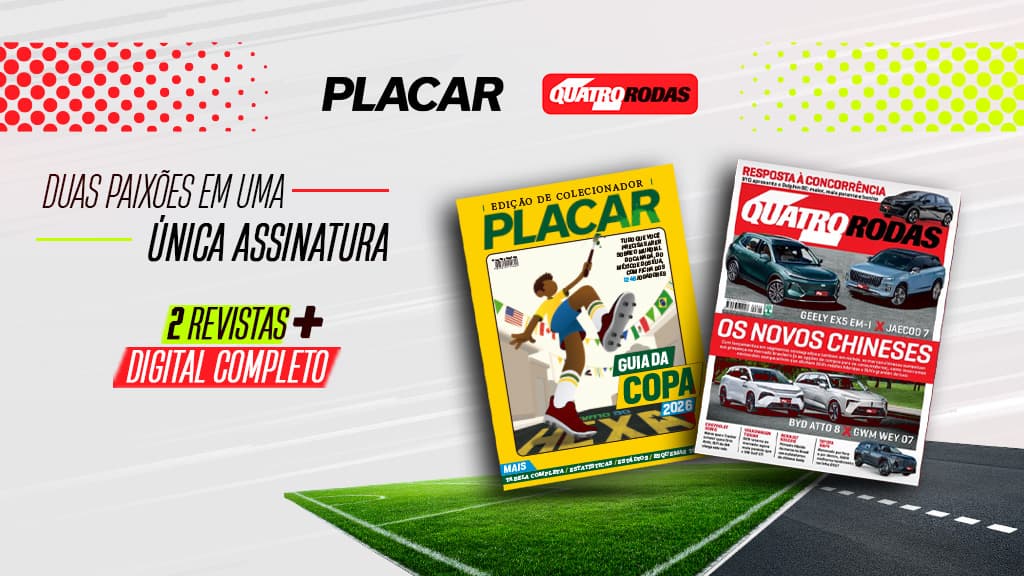 Combo Placar & Quatro Rodas — duas paixões em uma única assinatura, 2 revistas + digital completo