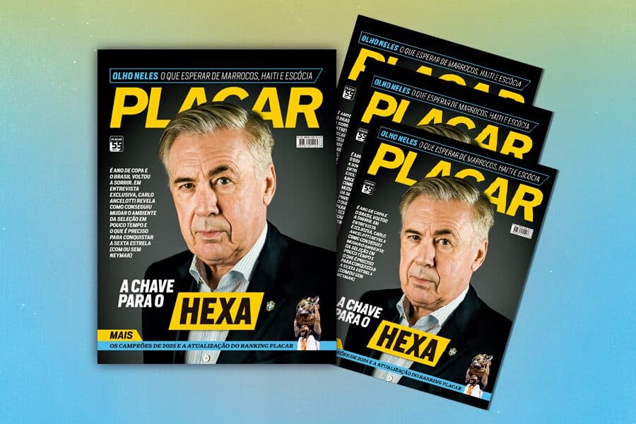 Revista PLACAR abre o ano da Copa com Ancelotti na capa; garanta a sua