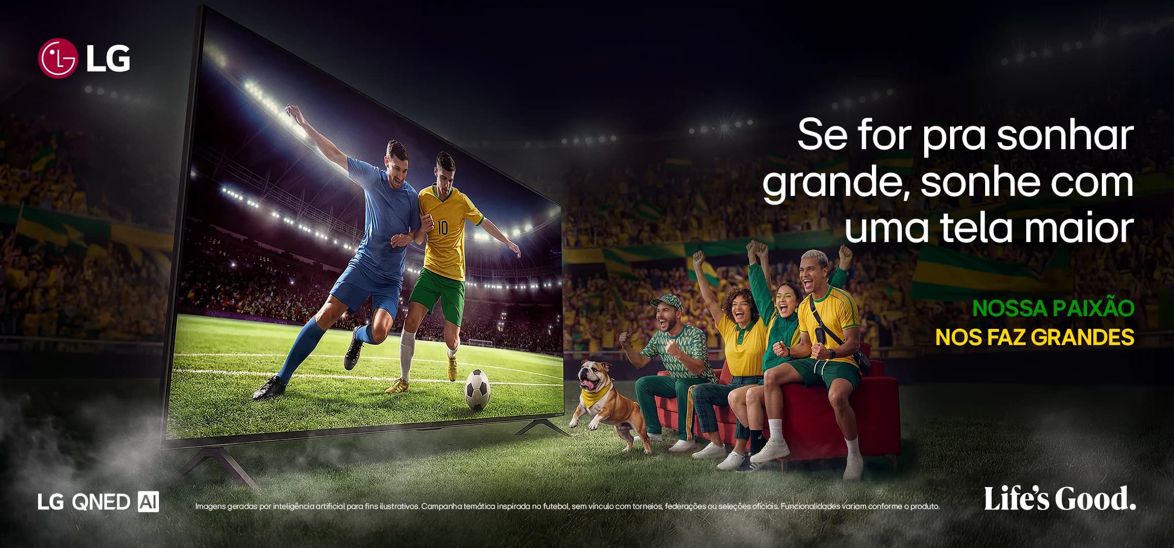 LG destaca Smart TV com Modo Esportes e mais imersão nas partidas de futebol