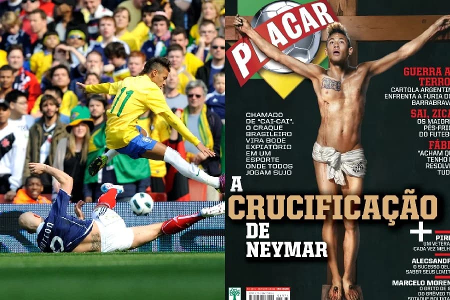 Neymar revê Escócia, 15 anos depois de iniciar fama de cai-cai