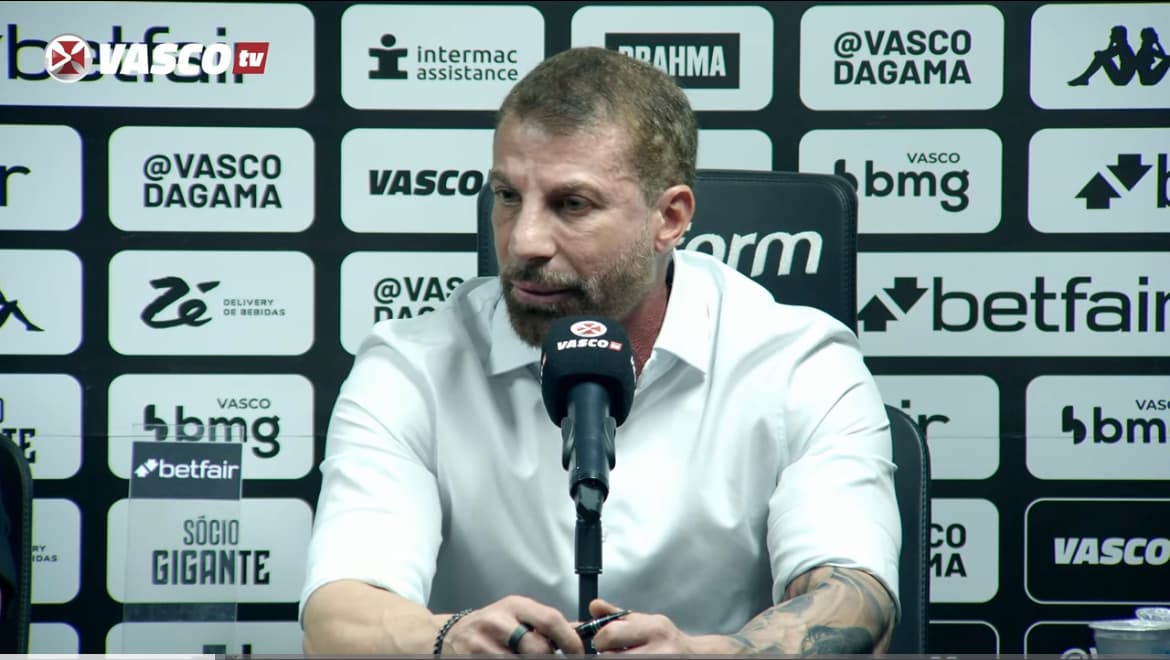 Pedrinho, presidente do Vasco - Reprodução / Vasco TV