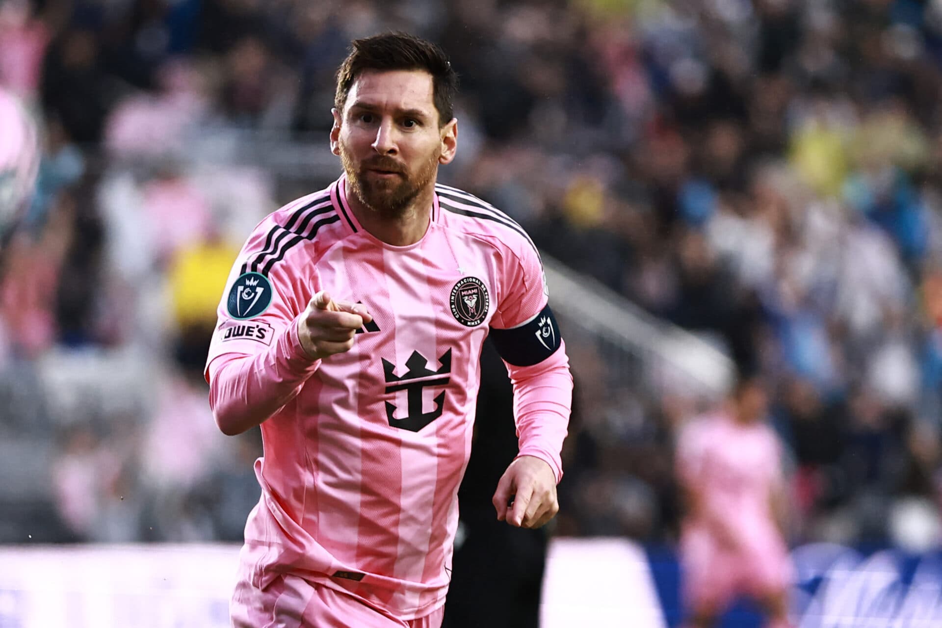 Messi marca gol pelo Inter Miami na ConcaChampions contra o Nashville - CARMEN MANDATO / GETTY IMAGES NORTH AMERICA / GETTY IMAGES VIA AFP
