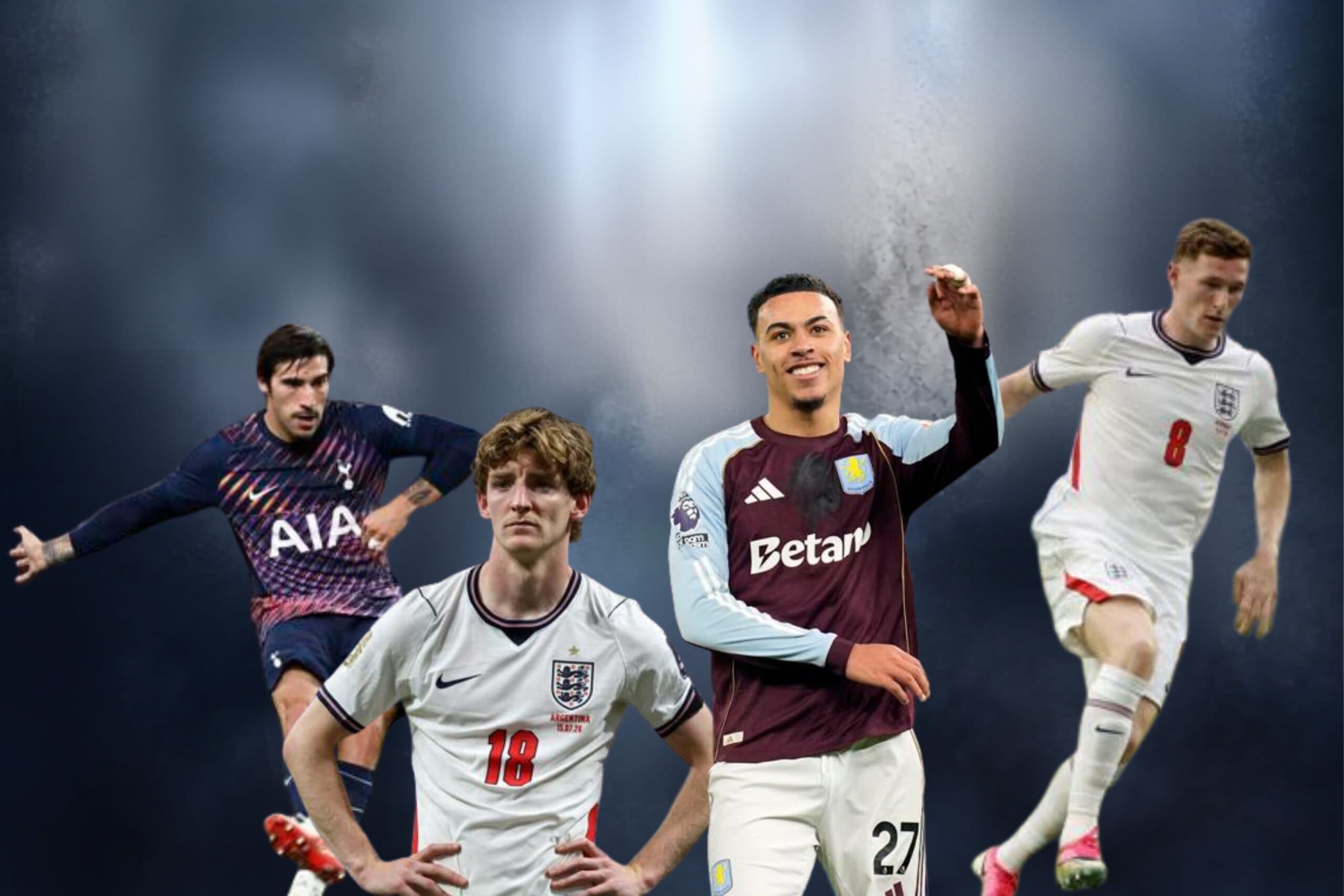 Sandro Tonali, Anthony Gordon, Morgan Rogers e Elliot Anderson puxam a fila das grandes contrações - Montagem sobre EFE