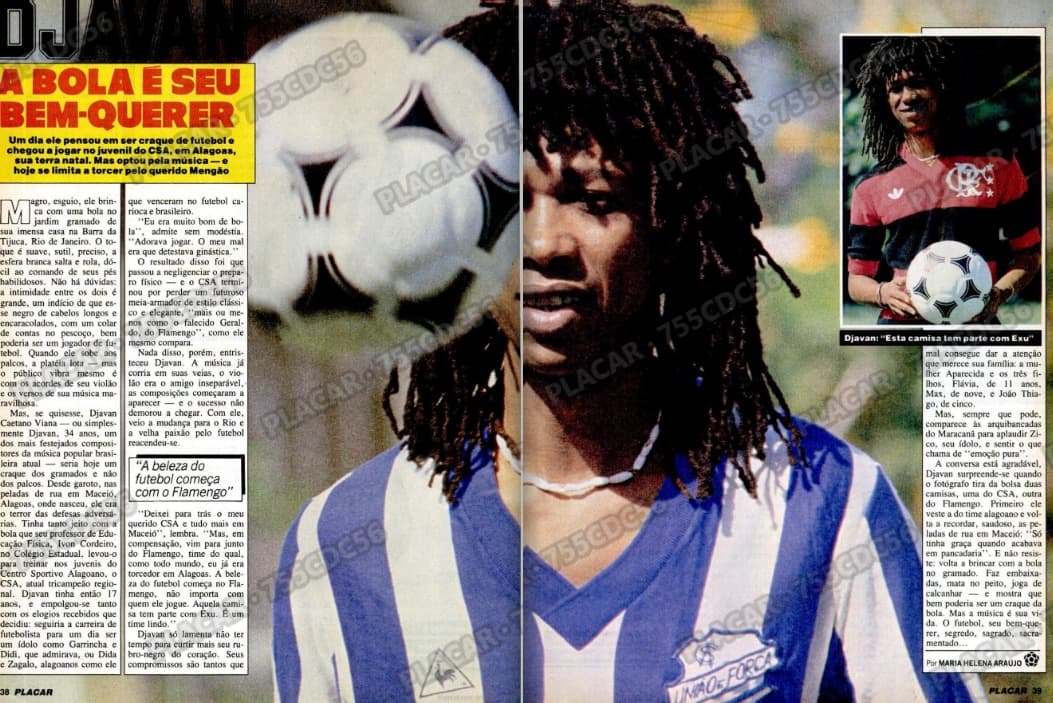 ‘A bola é seu bem-querer’: relembre a relação de Djavan com o futebol