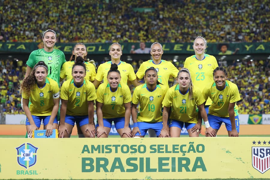 Seleção brasileira antes de amistoso contra os Estados Unidos, em Fortaleza - Lívia Villas Boas/Staff Images