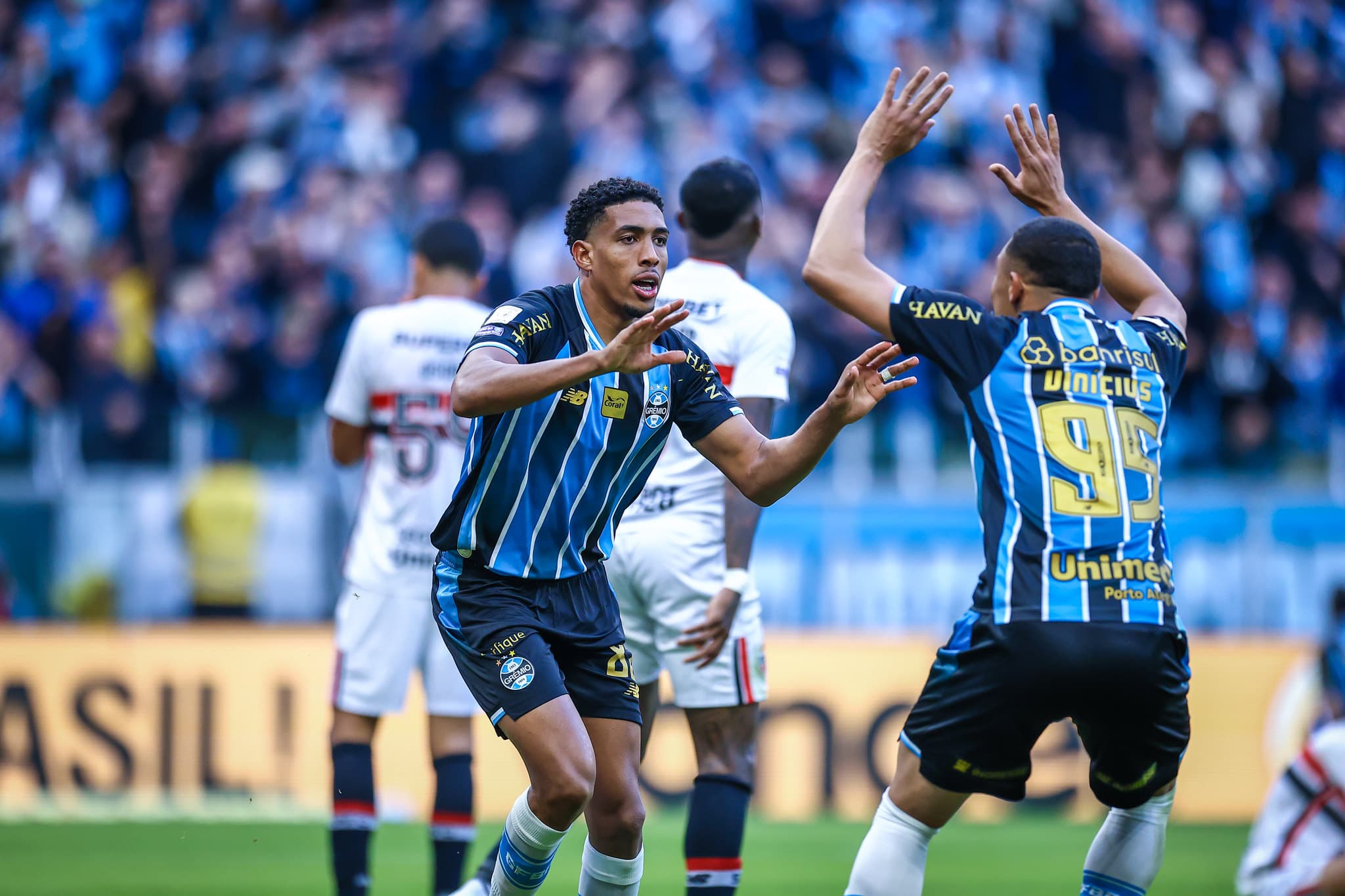 Grêmio e São Paulo, pela 22ª rodada do Brasileirão de 2026
