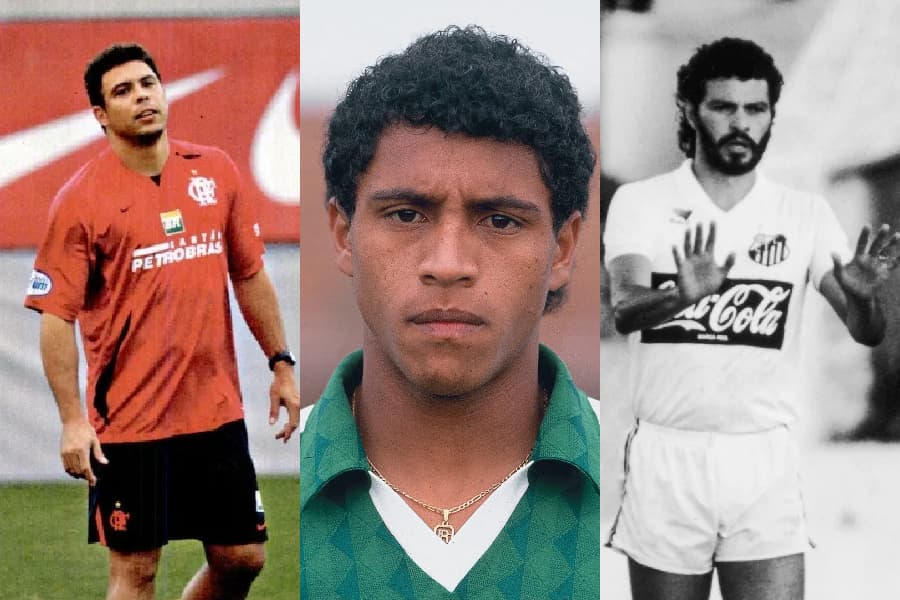 Ronaldo, Roberto Carlos e Sócrates: para quais times ídolos torciam? (Montagem sobre Acervo PLACAR)