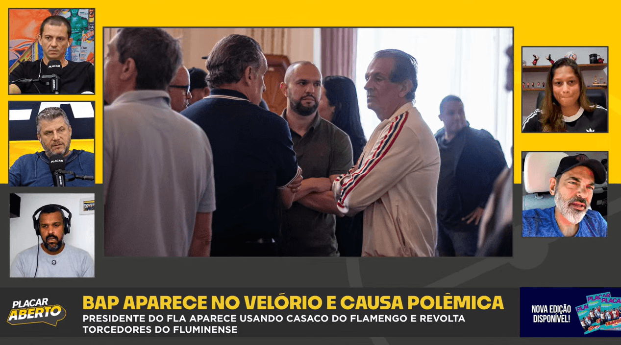 Placar Aberto debate vestimenta de Bap em velório de Angioni