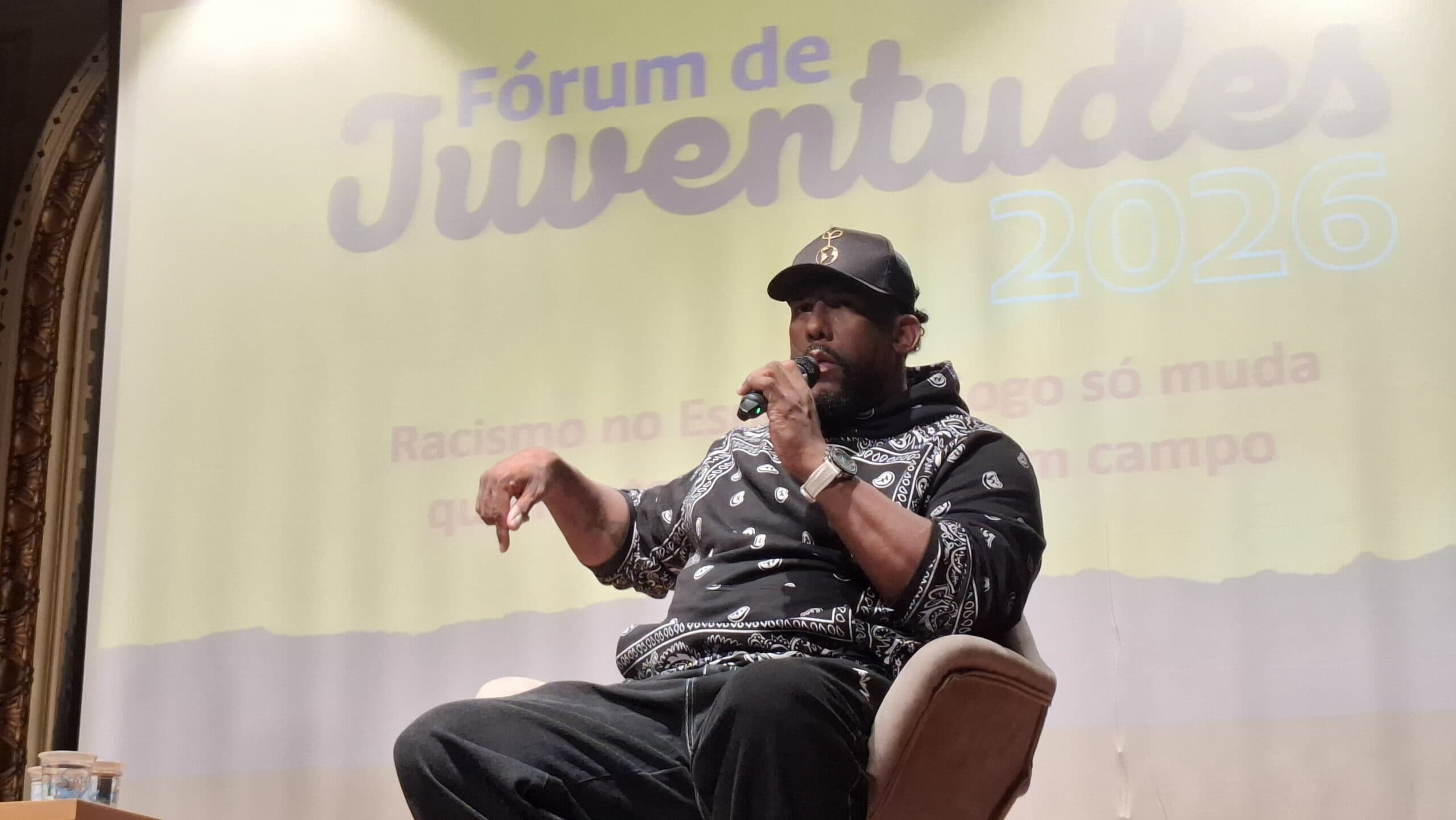 Aranha participa de palestra no Colégio Marista Arquidiocesano (Luiz Felipe Castro/PLACAR