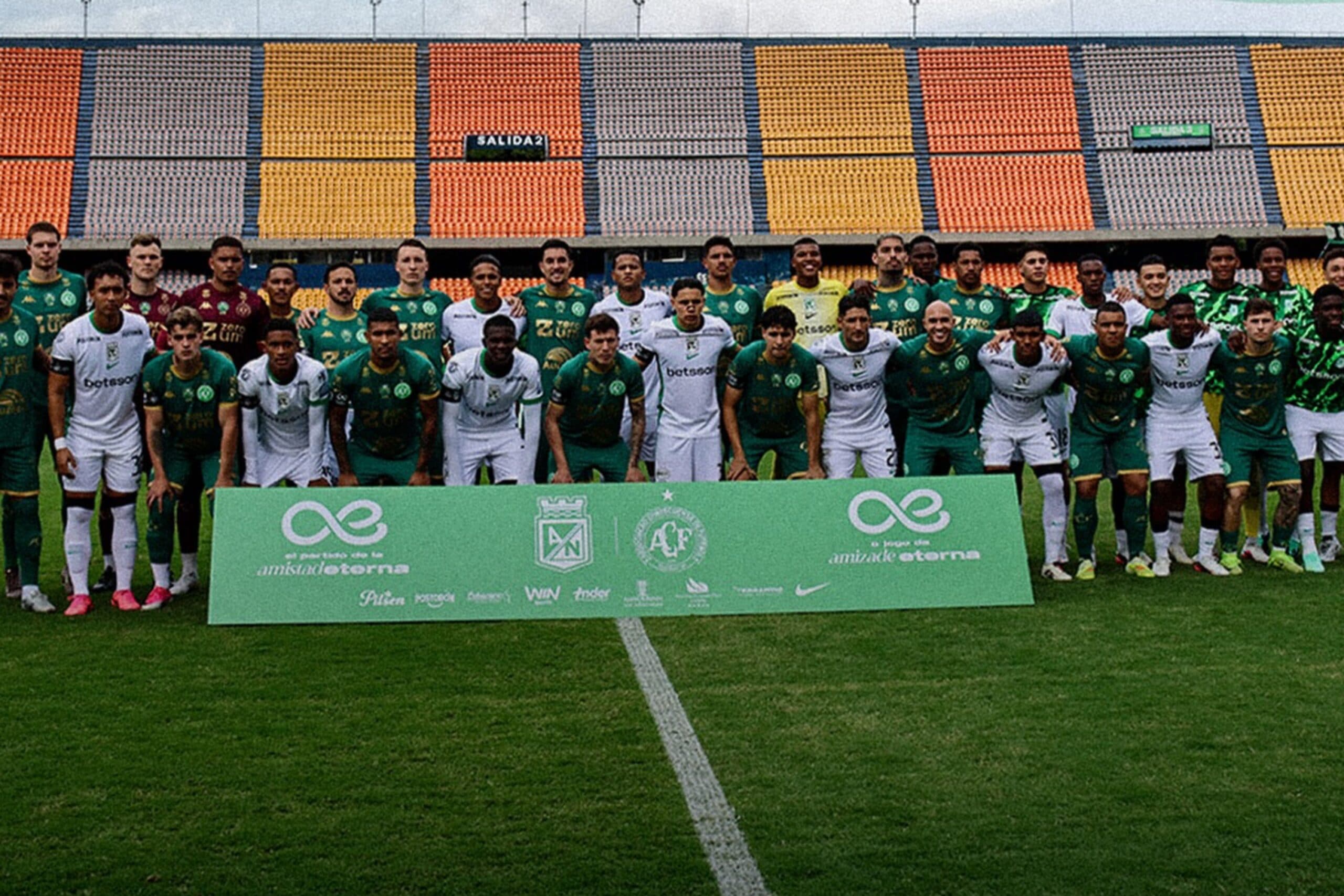 Chapecoense e Atlético Nacional empataram 'partida da amizade eterna', na Colômbia