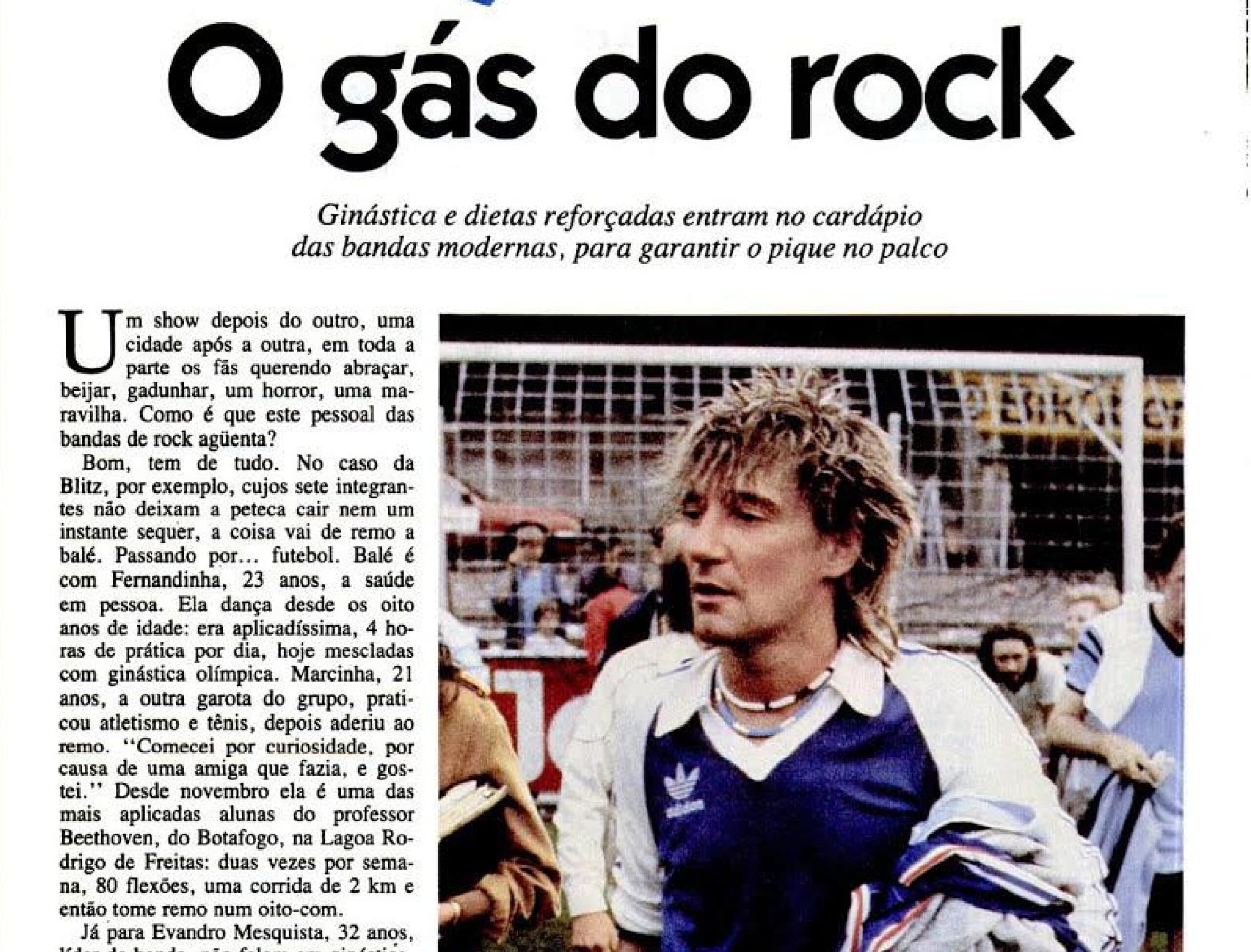 Rod Stewart no Rock in Rio de 1985 (Acervo/PLACAR)