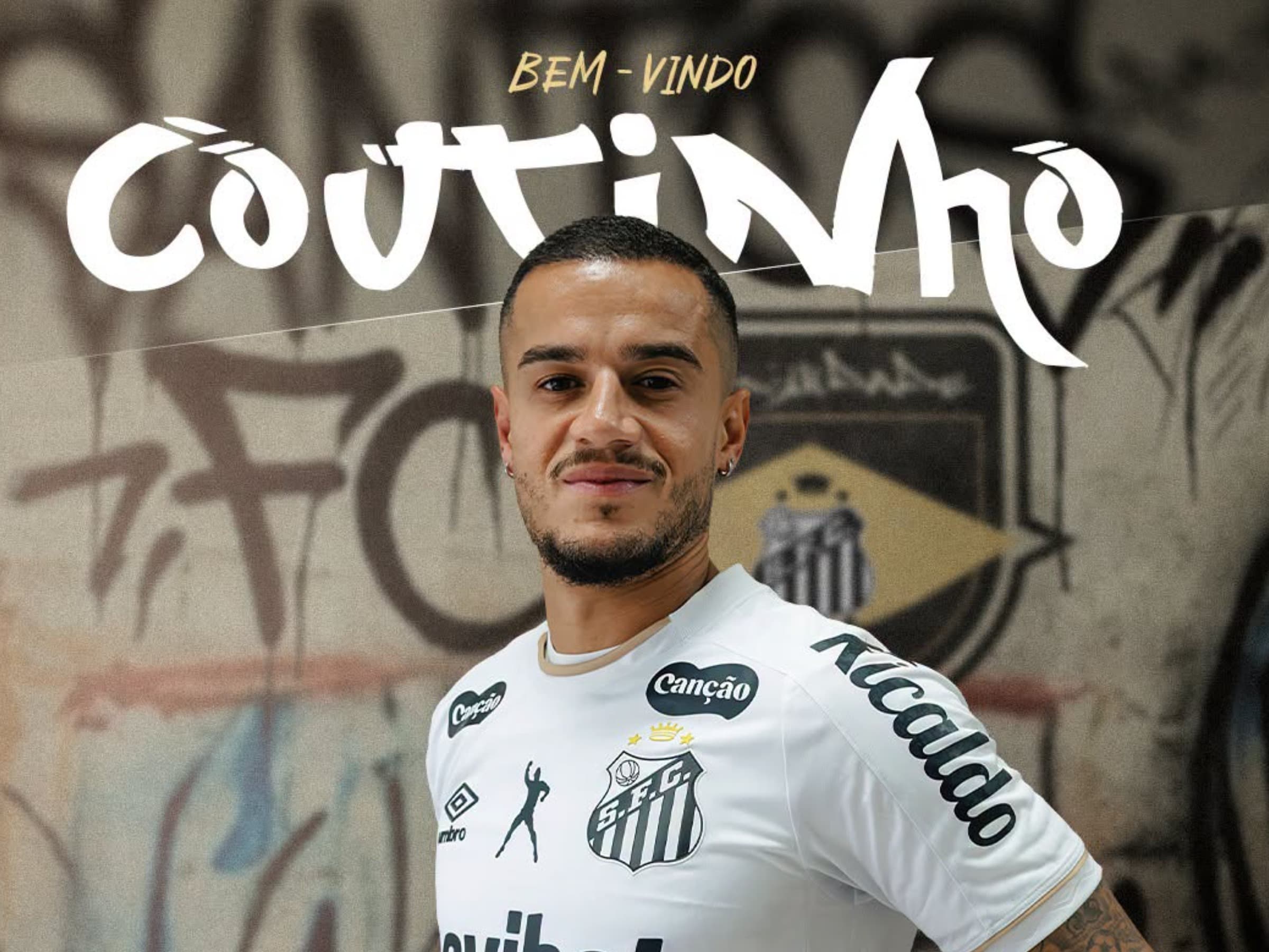 Coutinho vestirá a camisa 11 no Santos, cedida por Rony - Divulgação/Santos FC