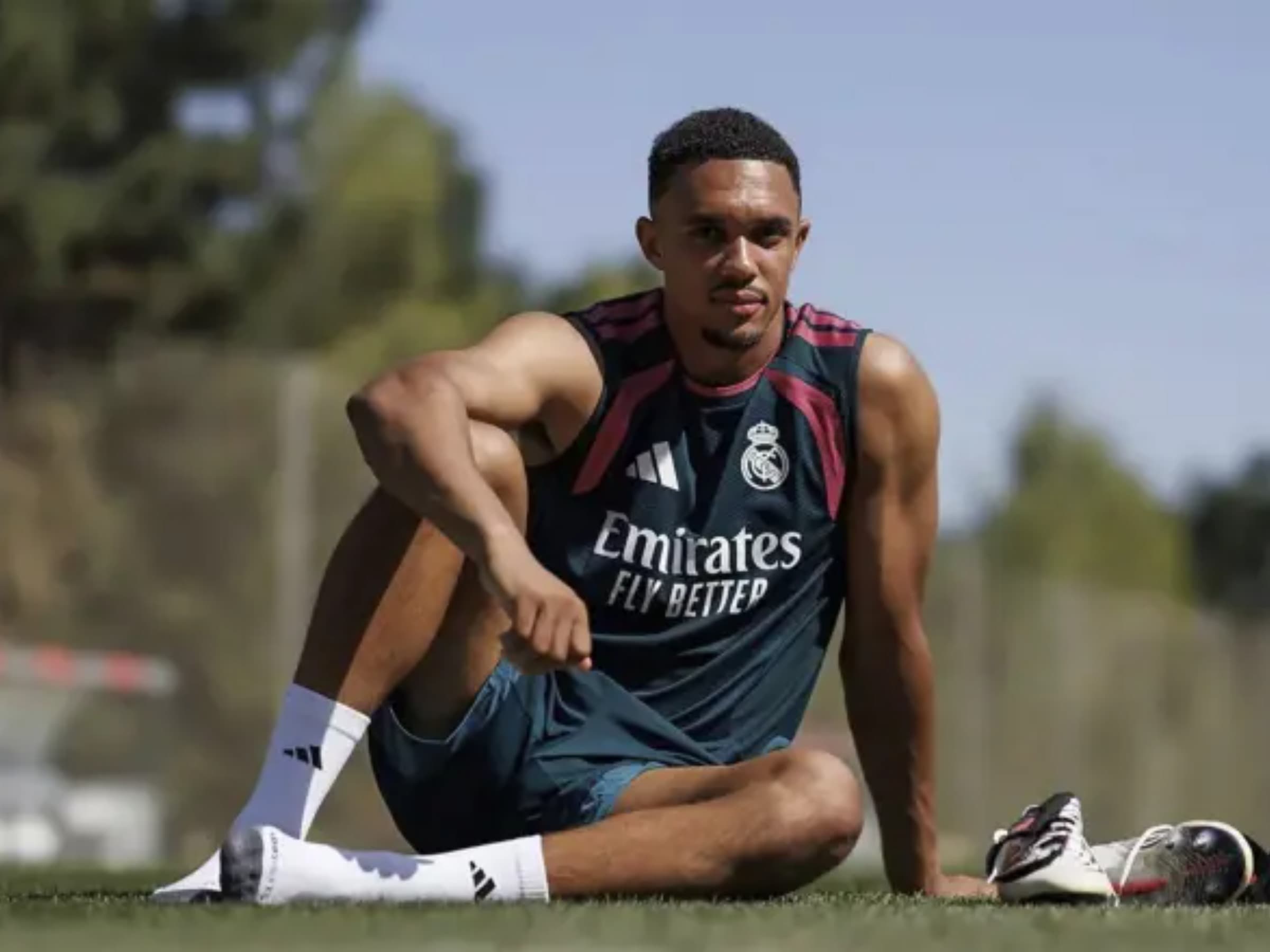 Trent Alexander-Arnold em treino do Real Madrid - Foto: Reprodução/Real Madrid