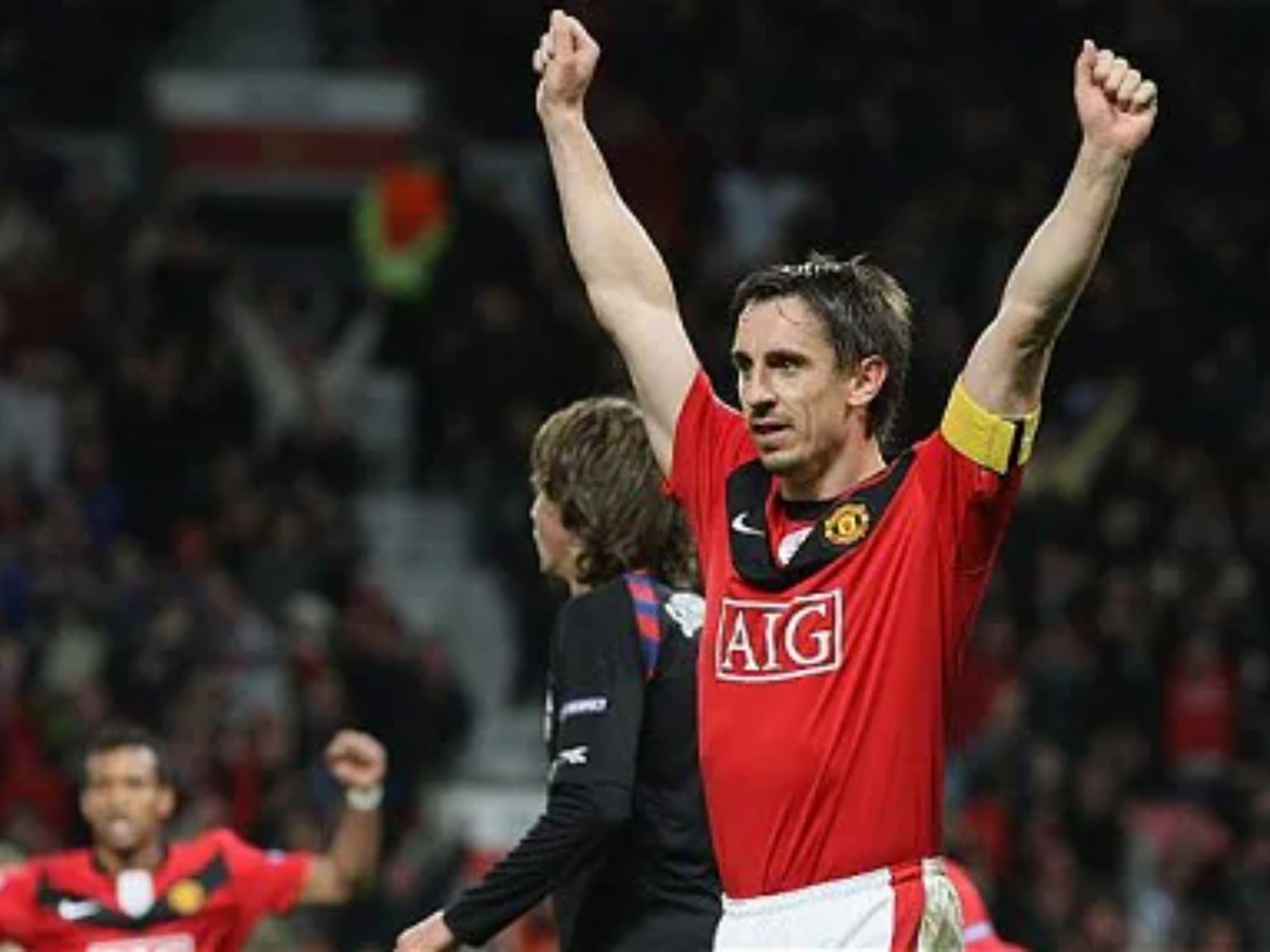 Gary Neville com a camisa do United - Foto: The Telegraph