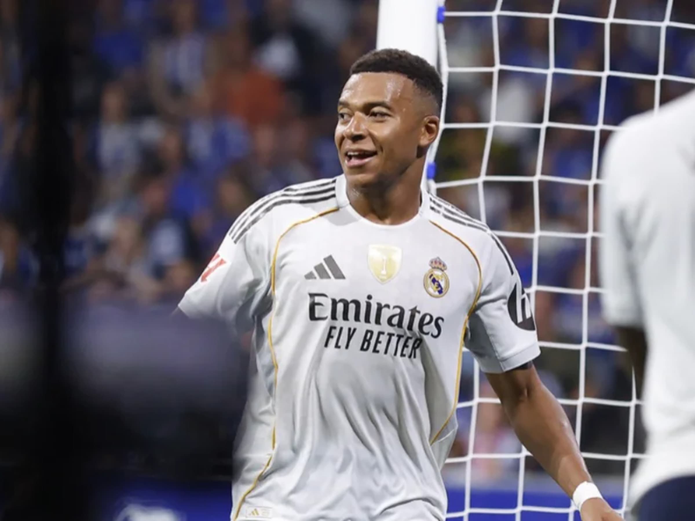 Mbappé comemora gol pelo Real Madrid - Reprodução/X/@realmadrid