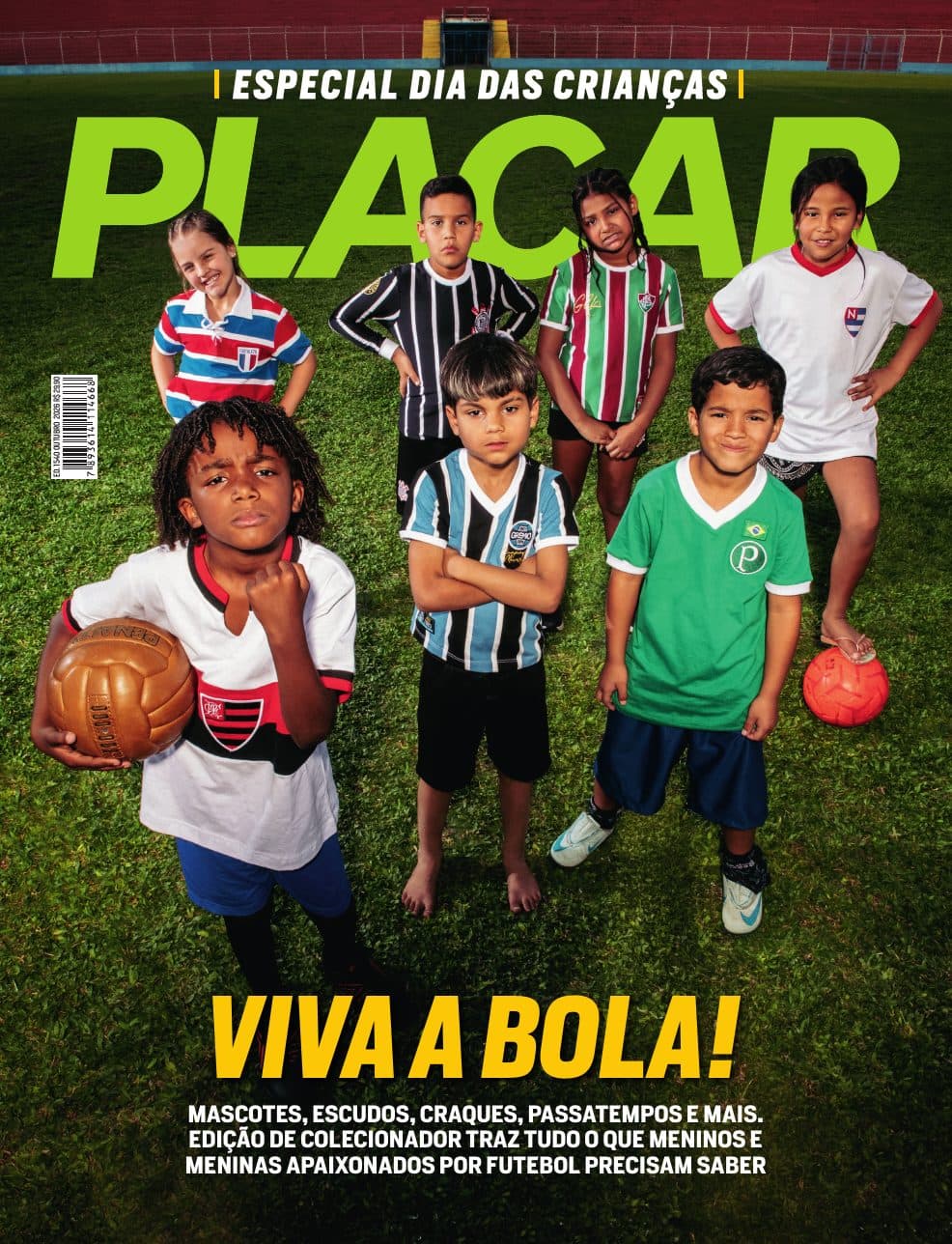 Capa da edição VIVA A BOLA - ESPECIAL DIA DAS CRIANÇAS 2026 da revista PLACAR