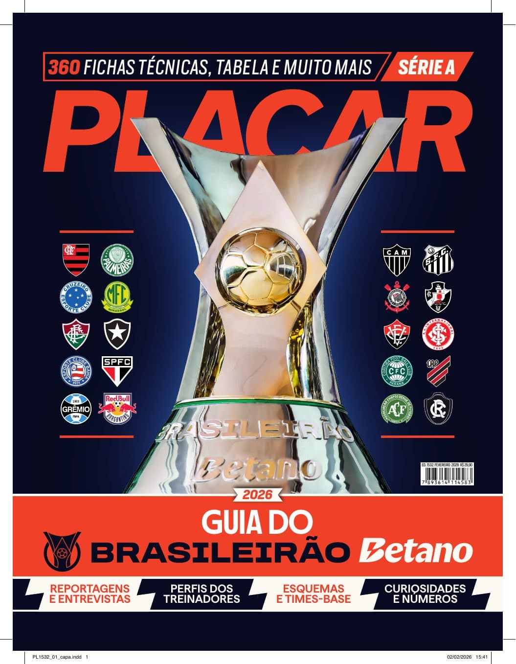 Capa da edição Guia do Brasileirão Betano da revista PLACAR