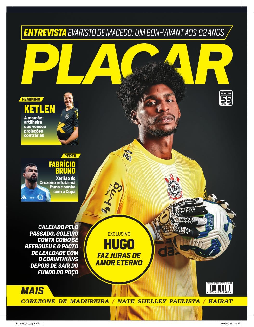 Capa da edição EXCLUSIVO: HUGO FAZ JURAS DE AMOR ETERNO da revista PLACAR