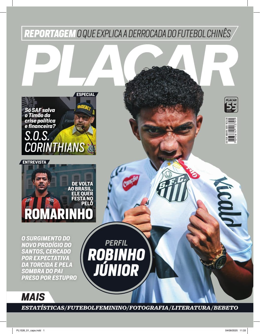 Capa da edição Perfil: Robinho Júnior da revista PLACAR