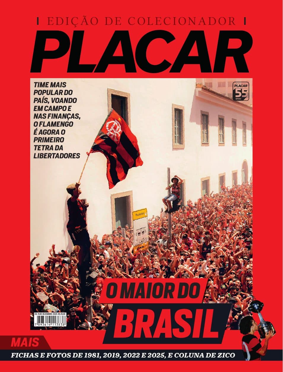 Capa da edição O MAIOR DO BRASIL da revista PLACAR