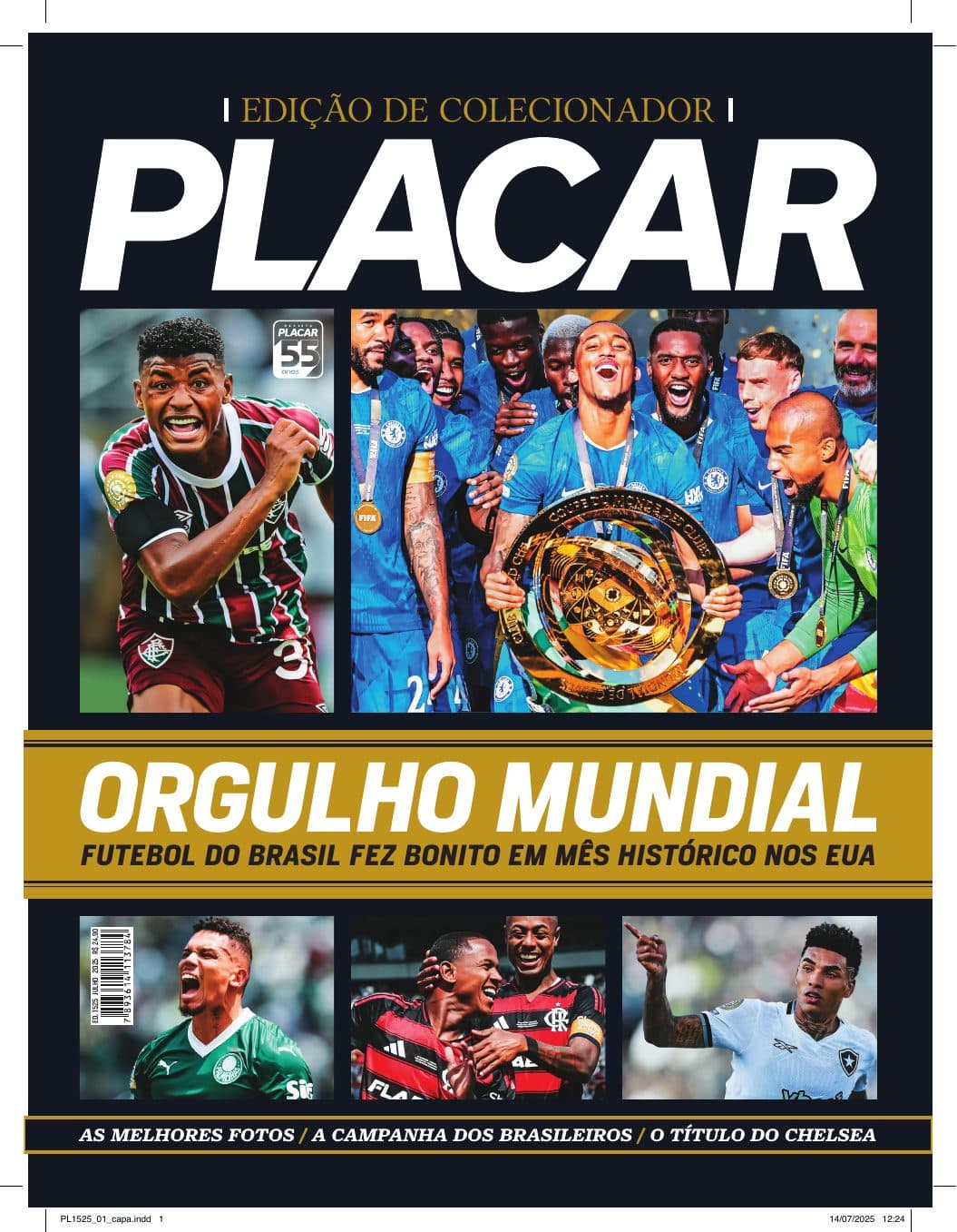 Capa da edição ORGULHO MUNDIAL da revista PLACAR